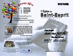 Eglise du Saint-Esprit Edmundston Bulletin Août 2025