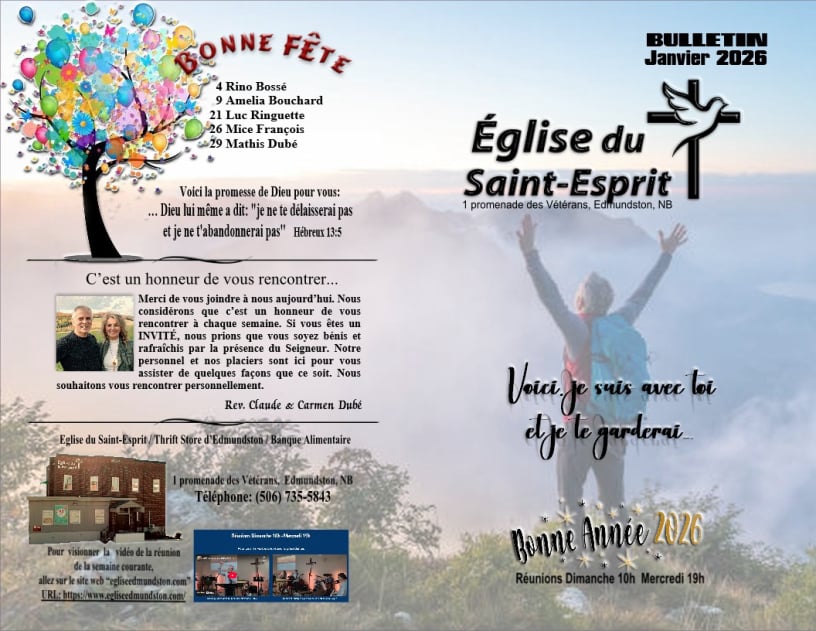 Bulletin Eglise du Saint-Esprit Edmundston NB